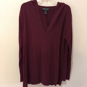 Plus size long sleeve top/hoodie